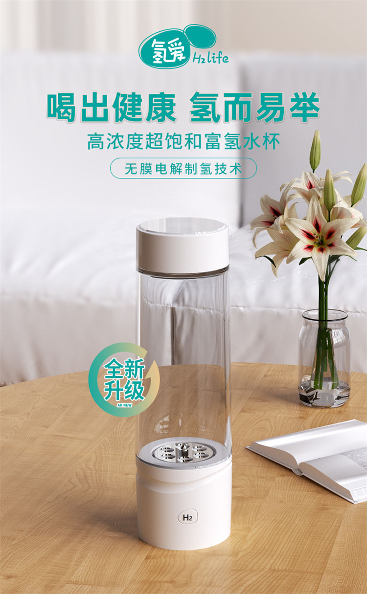 氢爱富氢水杯QA-QAB-B1（白）/A1（黑）产品介绍